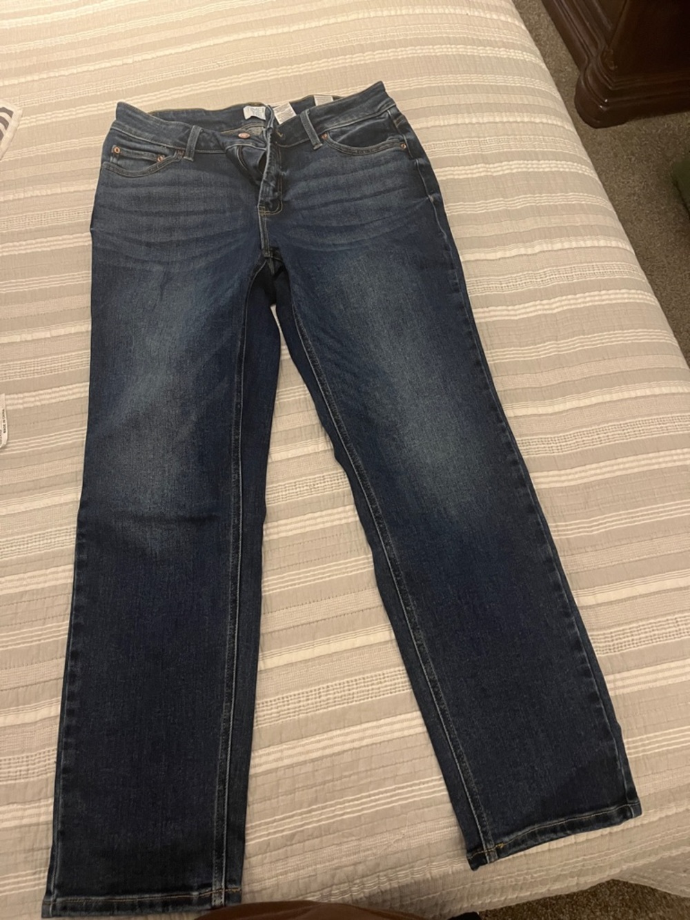 Time and Tru Dark Blue Straight-Leg Jeans